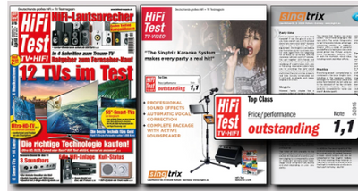 <em>HIFI Test TV</em> - Singtrix Rating: "outstanding"!